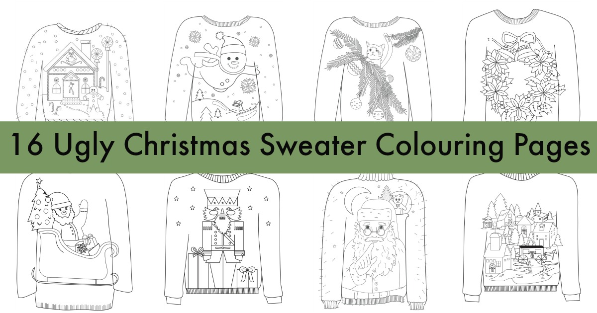ugly christmas sweater coloring pages - photo #21