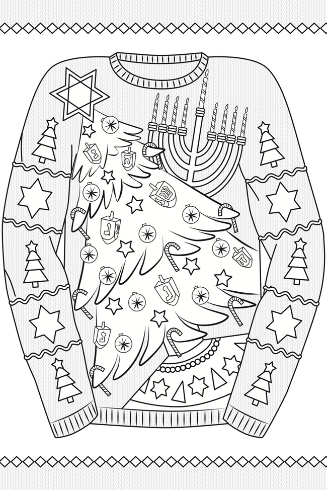 16 Ugly Christmas Sweater Colouring Pages Mum In The Madhouse