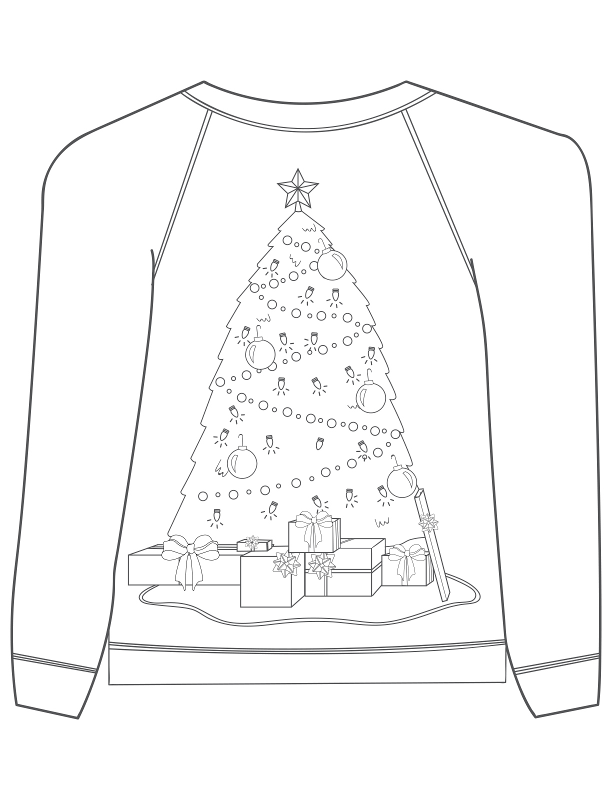 ugly christmas sweater coloring pages - photo #18