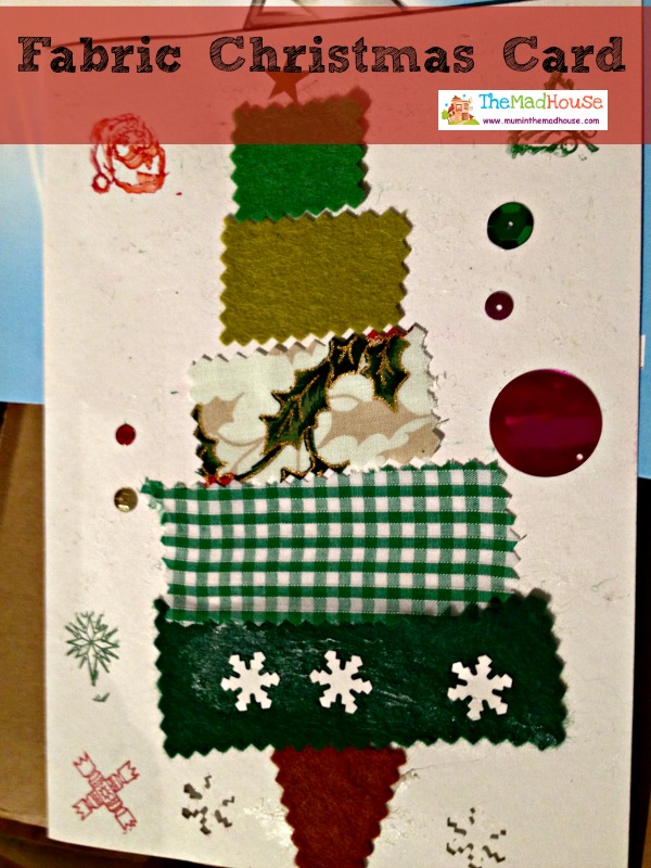 fabric Christmas card