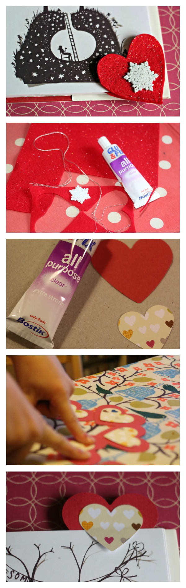 heart bookmarks for valentines day