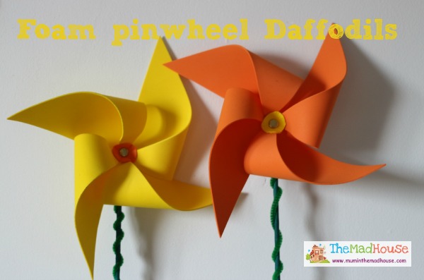 foam pinwheel daffodils