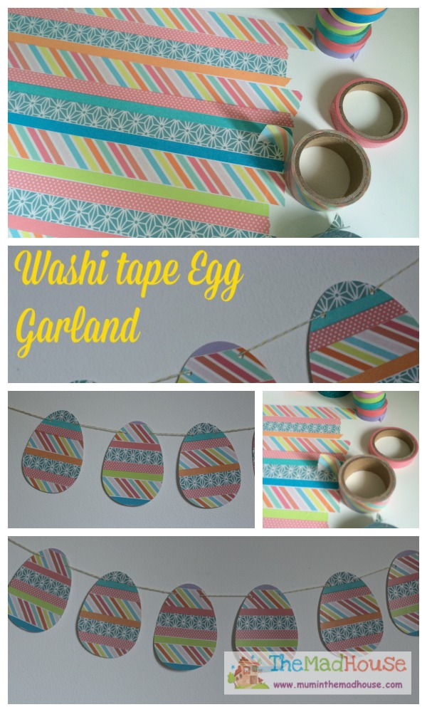 washi tape easter egg garland