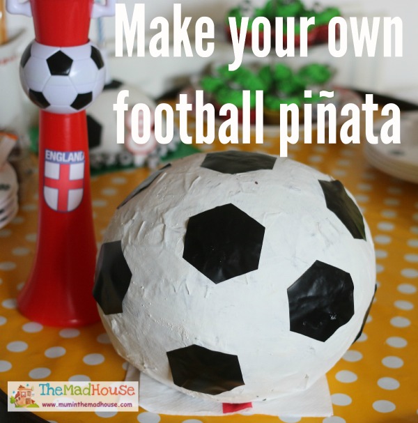Make your own football soccer ball piñata