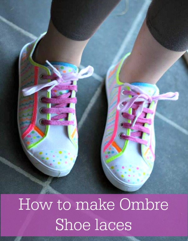 how to make ombre shoe laces