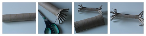 Cardboard tube printing wand