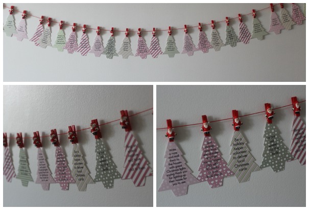advent acts of kindness hanging