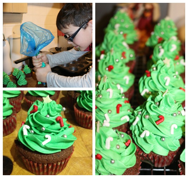 Christmas Tree Cupcakes or fairy cakes