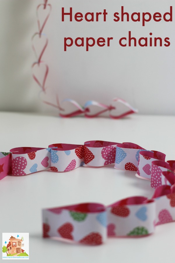 How to make heart shaped paper chains