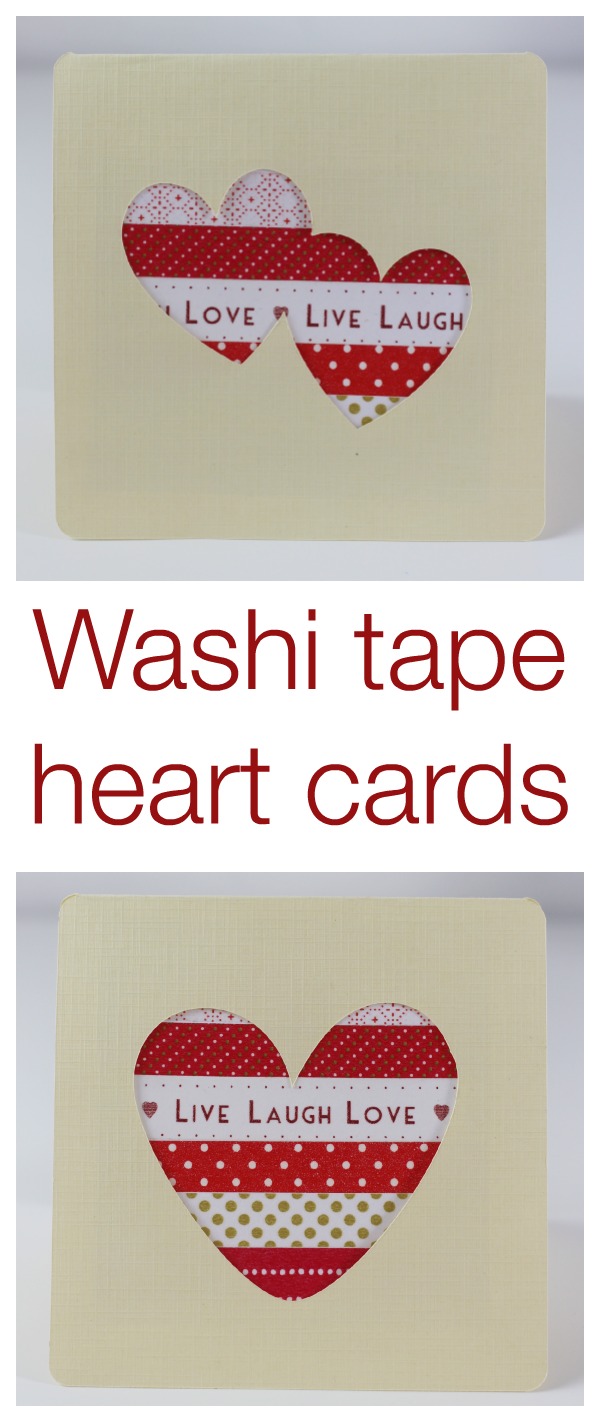 washi tape heart cards for velentines