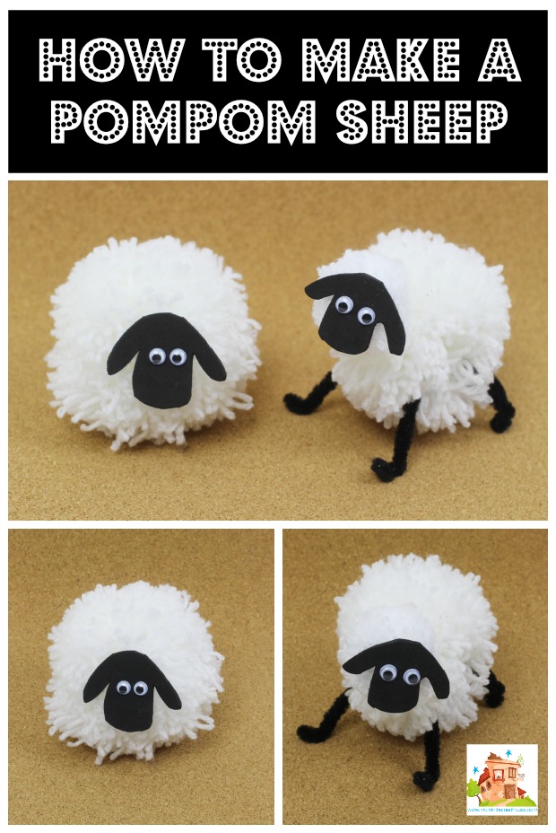 How to make a pompom sheep