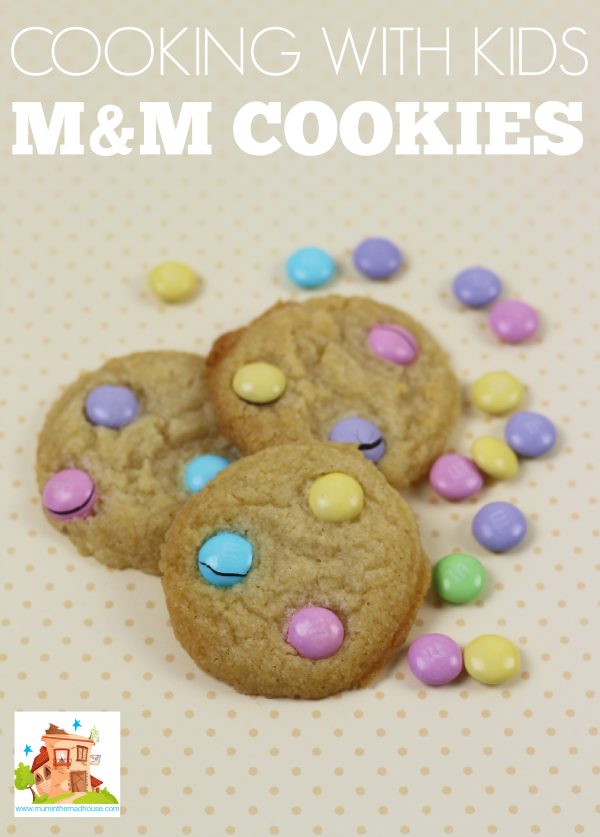M&M Cookies cooking with kids
