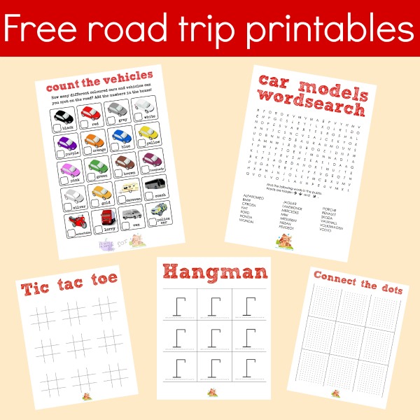 free road trip printables