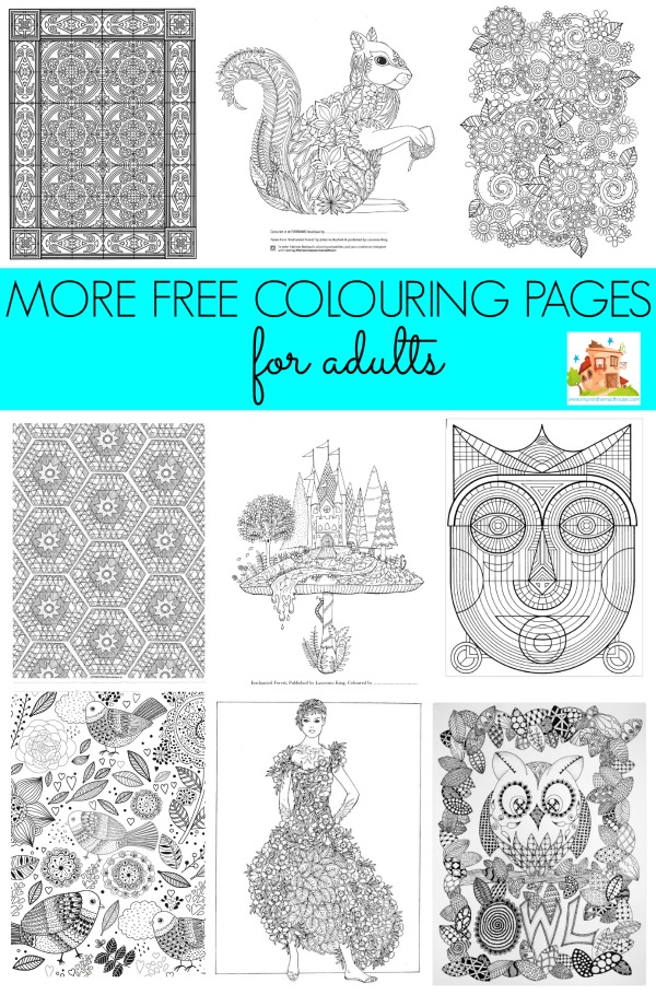 More free colouring pages for adults