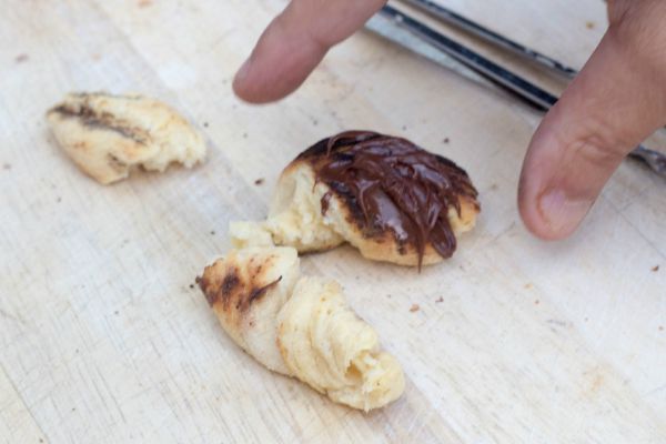damper bread with nutella
