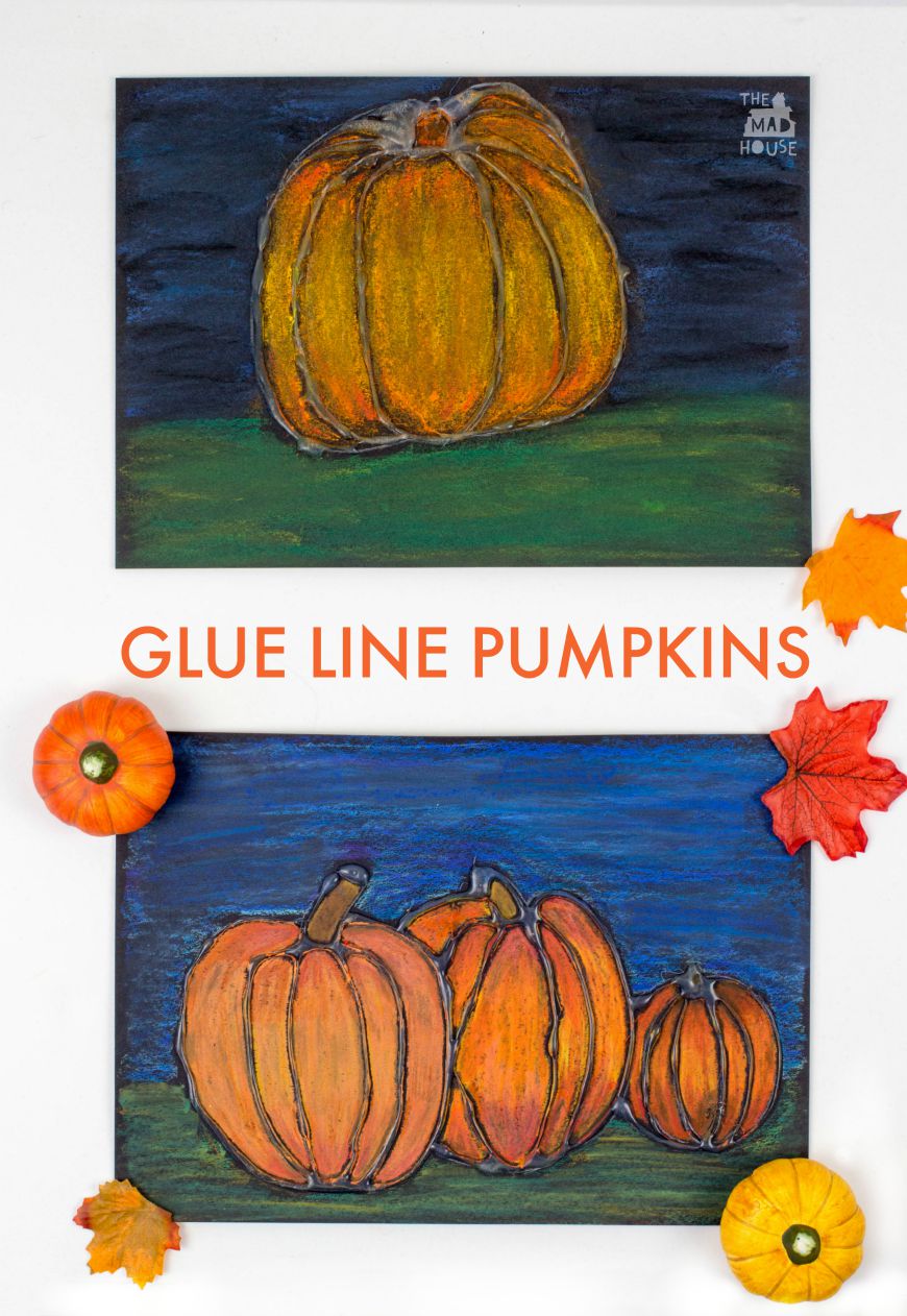This Glue resist art project for kids is perfect for autumn and fall. The pumpkins look amazing and it is so simple to do.