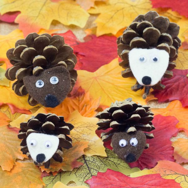 Pinecone Hedgehogs - An Autumn Kids Craft - Mum In The Madhouse