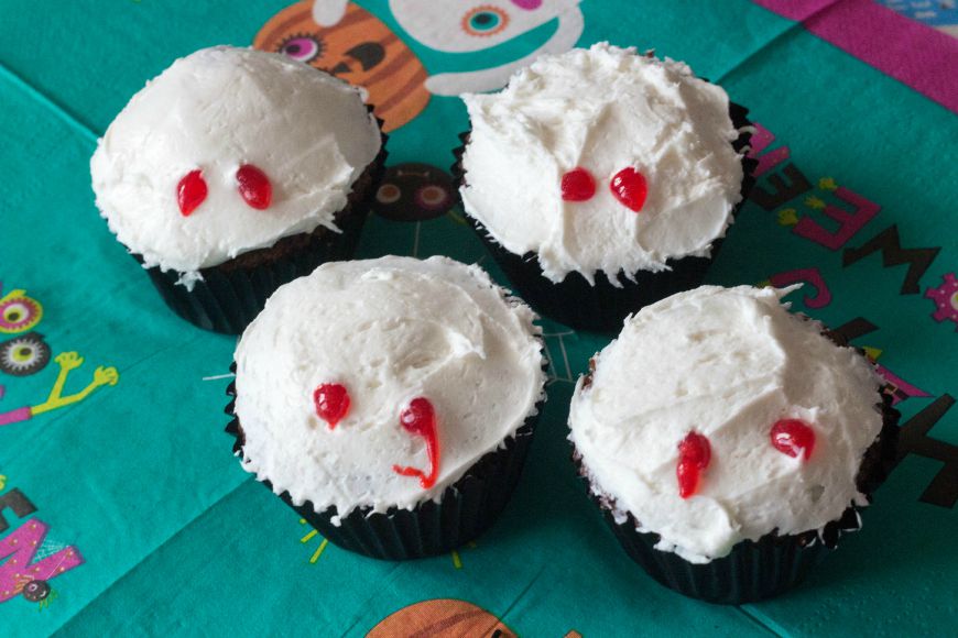 Vampire Bite Cupcakes