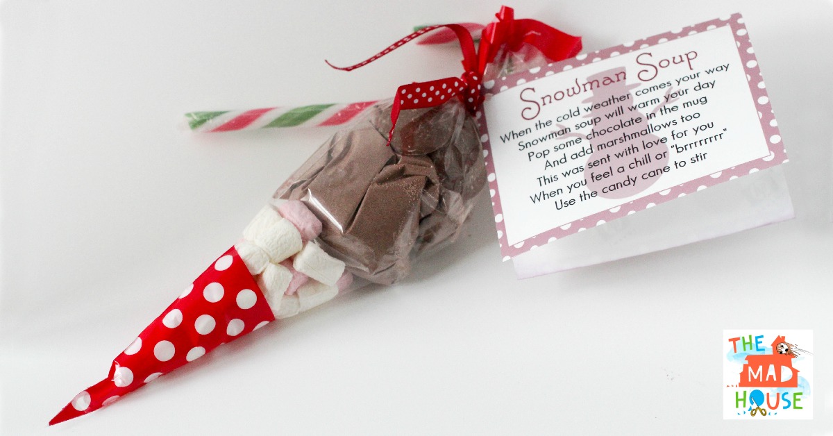 x15 Santa Soup Labels Christmas Eve Box Stocking Reindeer Hot Chocolate Snowman 