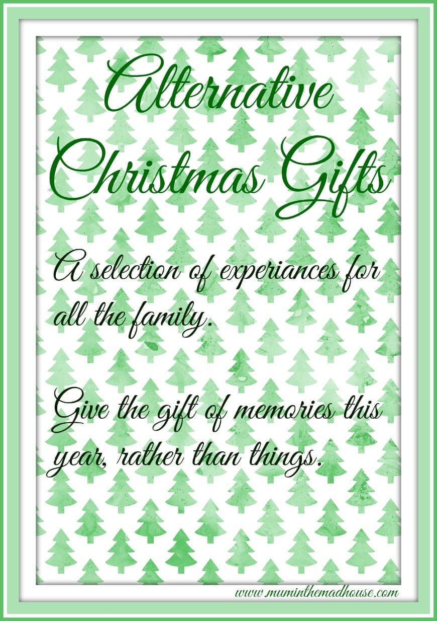 alternative christmas gifts