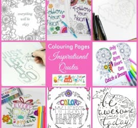 Inspirational Quotes Colouring Pages