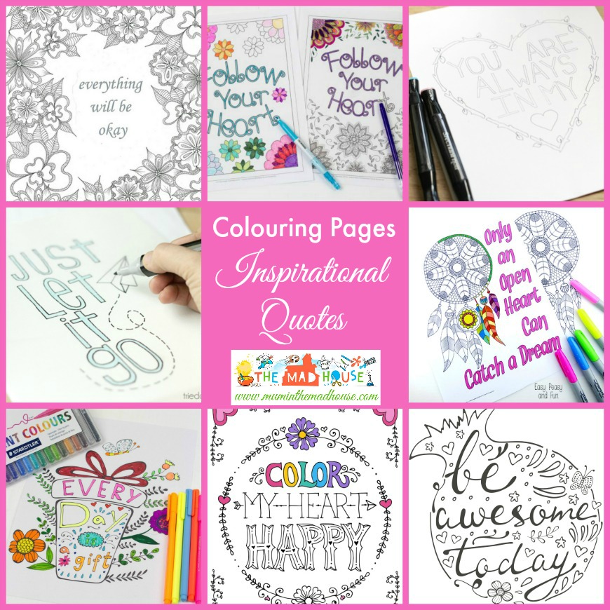Inspirational Quotes Colouring Pages
