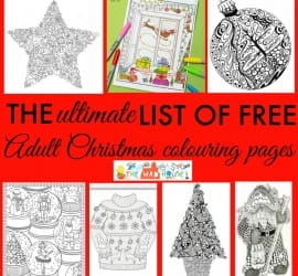 The ultimate Free Christmas Colouring Pages for Adults Roundup