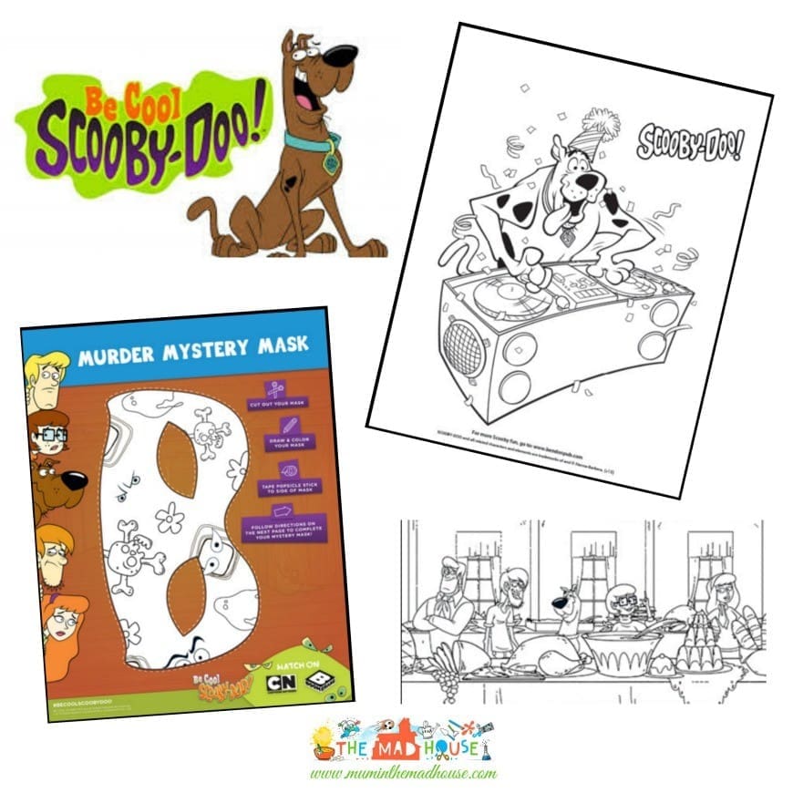 Be cool with Scooby-Doo Kids Colouring Pages