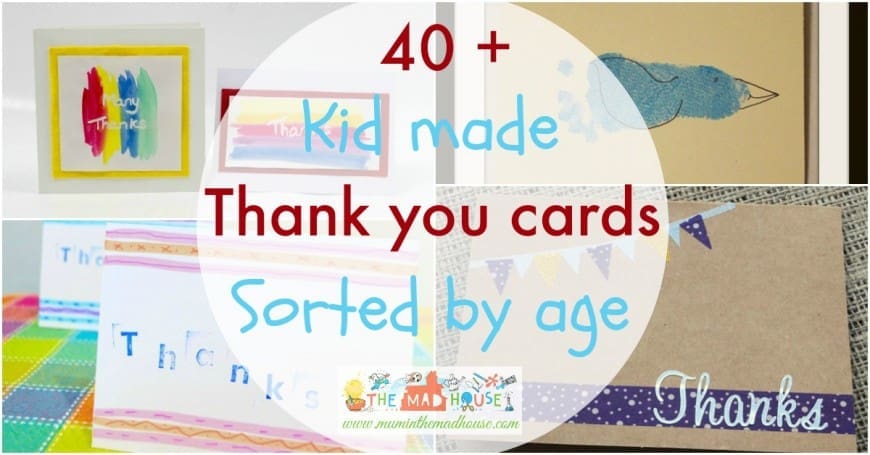 Kid made thank you cards