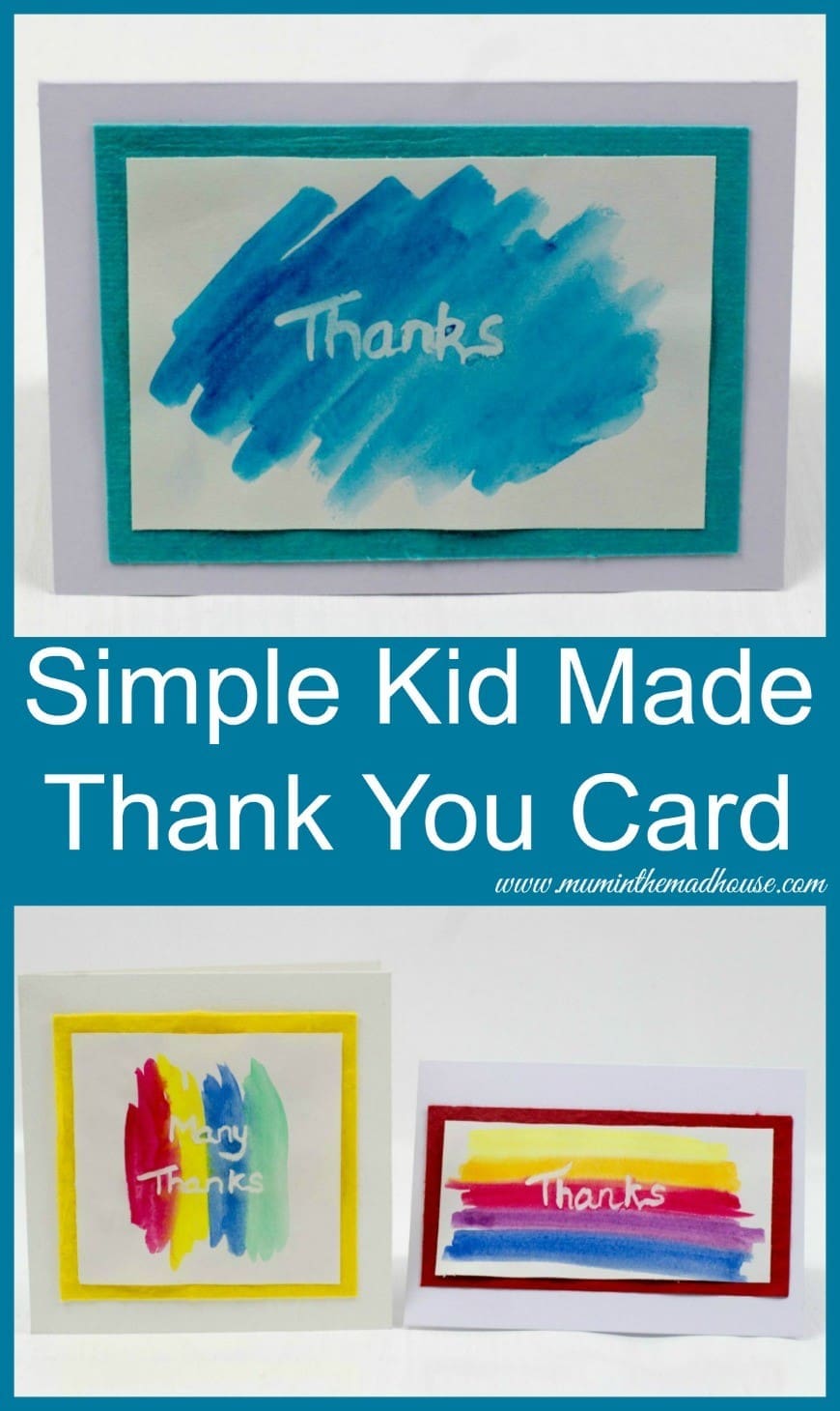 Simple Kid Made Thank You Card