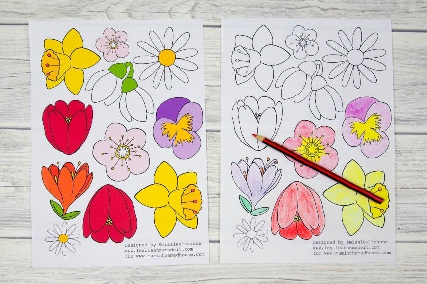 Beautiful free flower colouring page for adults, perfect for making bunting or for joining the adult colouring craze. Download yours now 