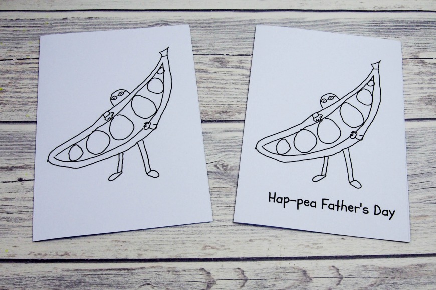 Hap Pea Fathers Day Card With Greeting Mum In The Madhouse