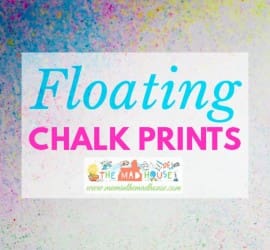 Floating chalk prints. A super simple process art project that gives great results and is fun to do. This kids craft activity is a great way of demonstrating surface tension too. I love it when creativity and science meet.