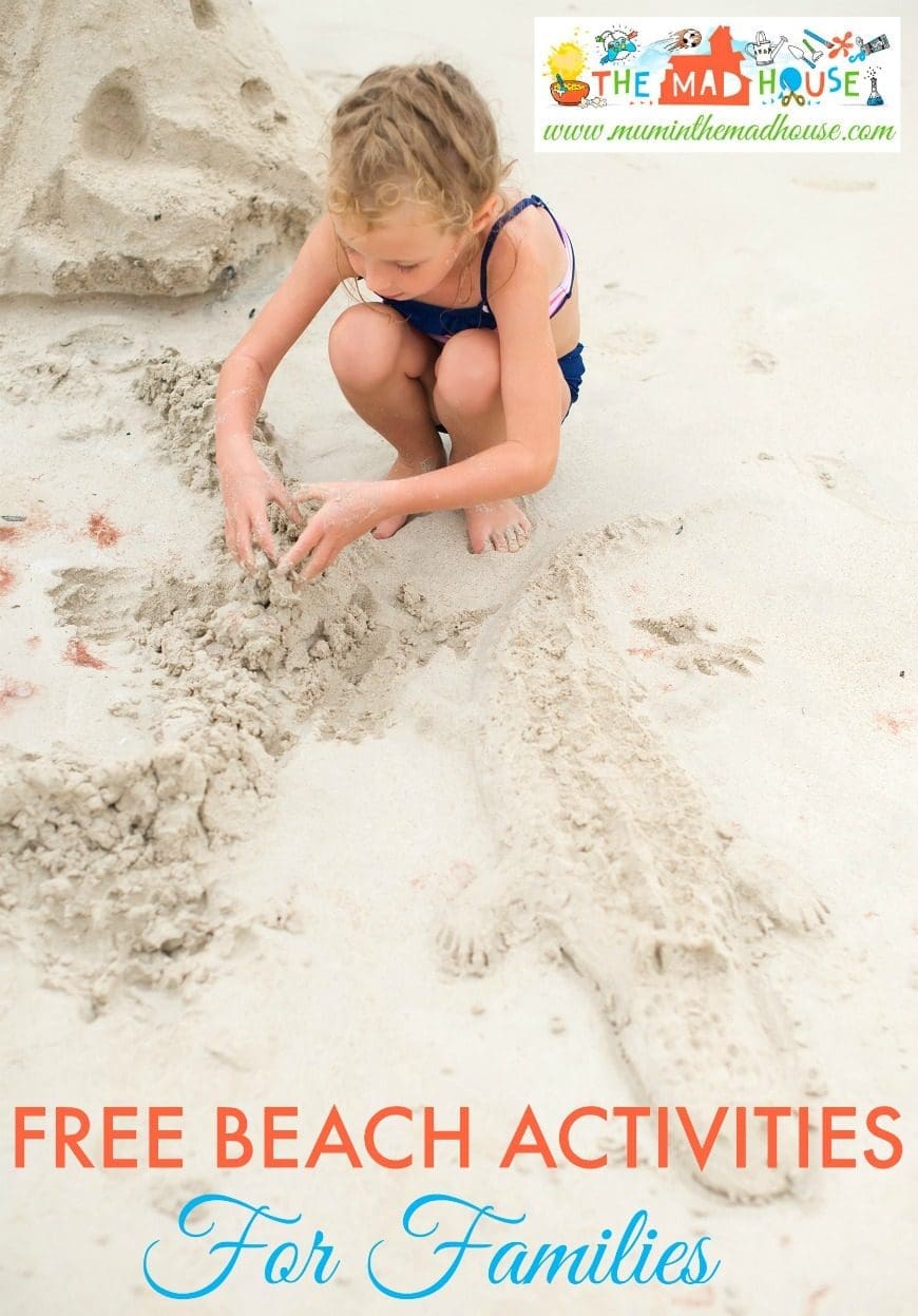 Free beach activities for families.  Have fab free fun at the beach with kids with our super fun activities to help make memories that will last a lifetime.  Make summer fun for all the family with simple activities to do at the beach that are frugal and  everyone will enjoy. 