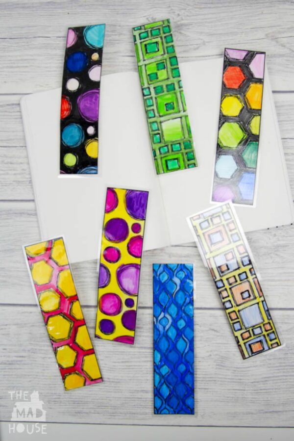 DIY Colouring Page Bookmarks