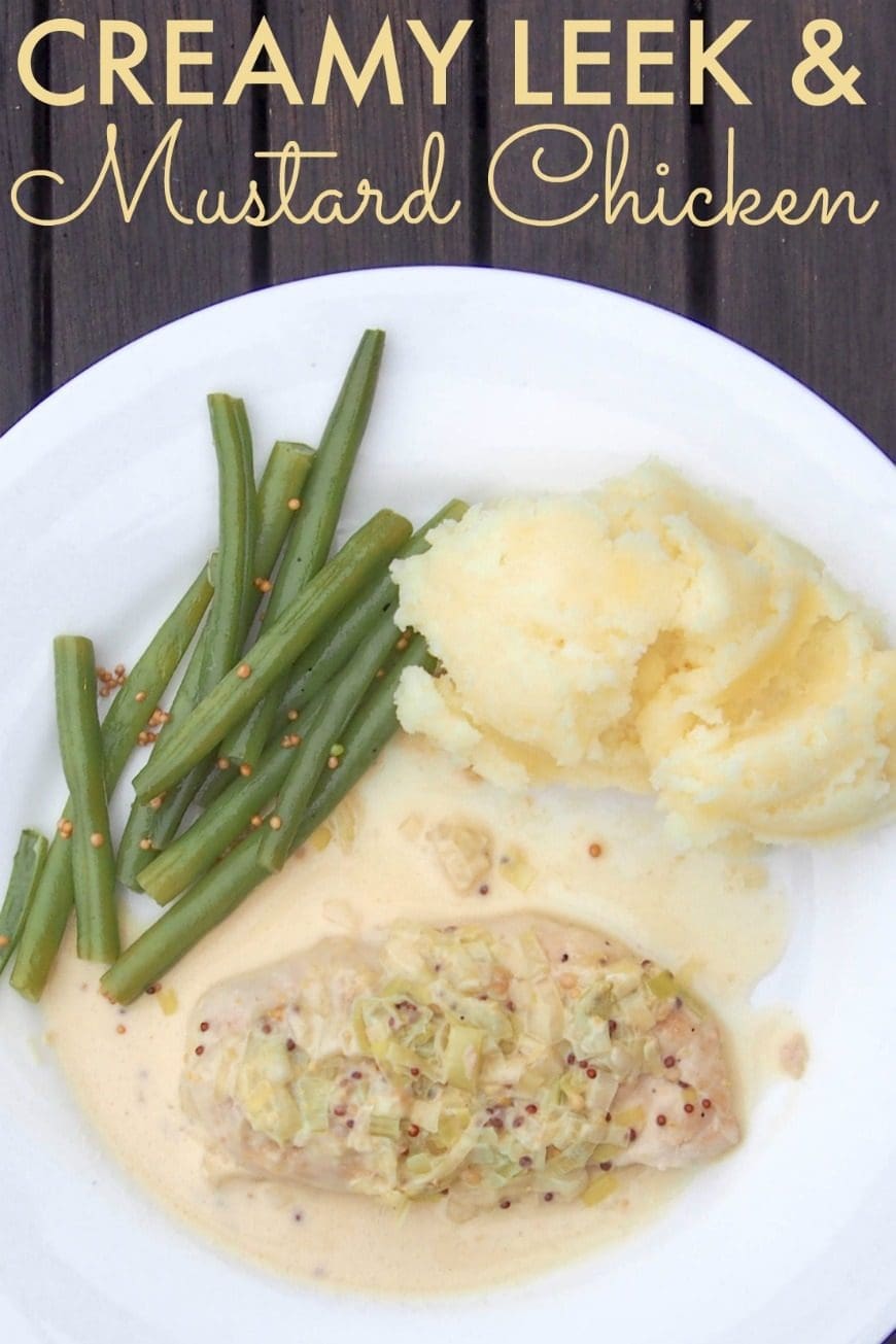 This Creamy Leek and Mustard Chicken is a simple, nutritious meal that is family approved and perfect for cooking with kids. A step by step recipe for delicious family meal that is quick and simple. 