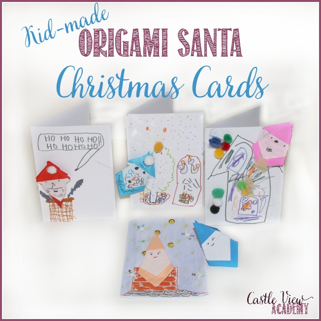 kid-made-orgiami-christmas-cards-at-castle-view-academy-homeschool