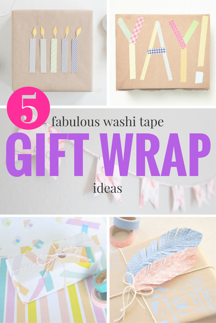 There really is no limit to how you can use washi tape in gift-wrapping, here are five favourite washi tape gift wrap ideas for inspiration.