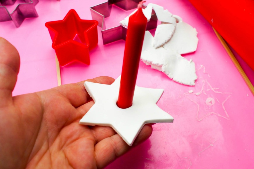 DIY Clay Star Candle Holders