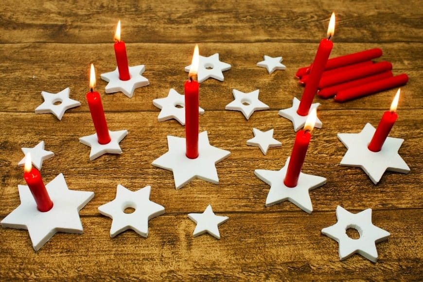 DIY Clay Star Candle Holders