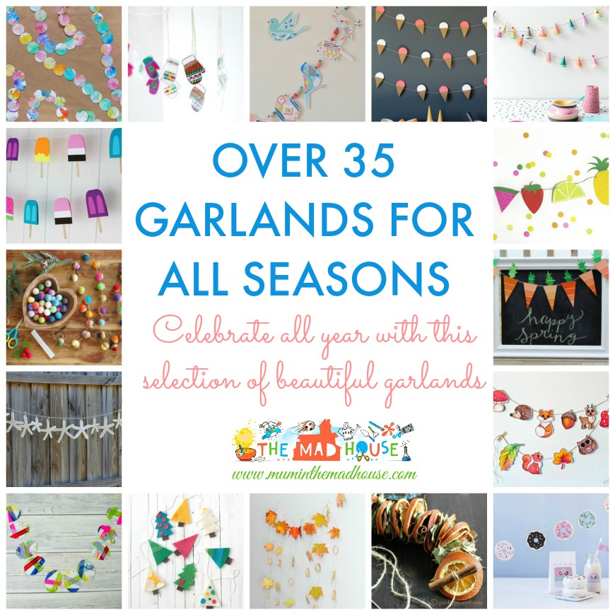 Simple Seasonal DIY Garlands. Celebrate the seasons with a selection of fab garlands that you can make yourself or with the kids. 