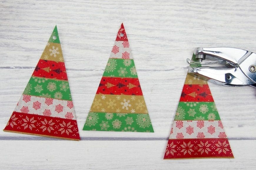 Simple Washi Tape Christmas Trees Garland