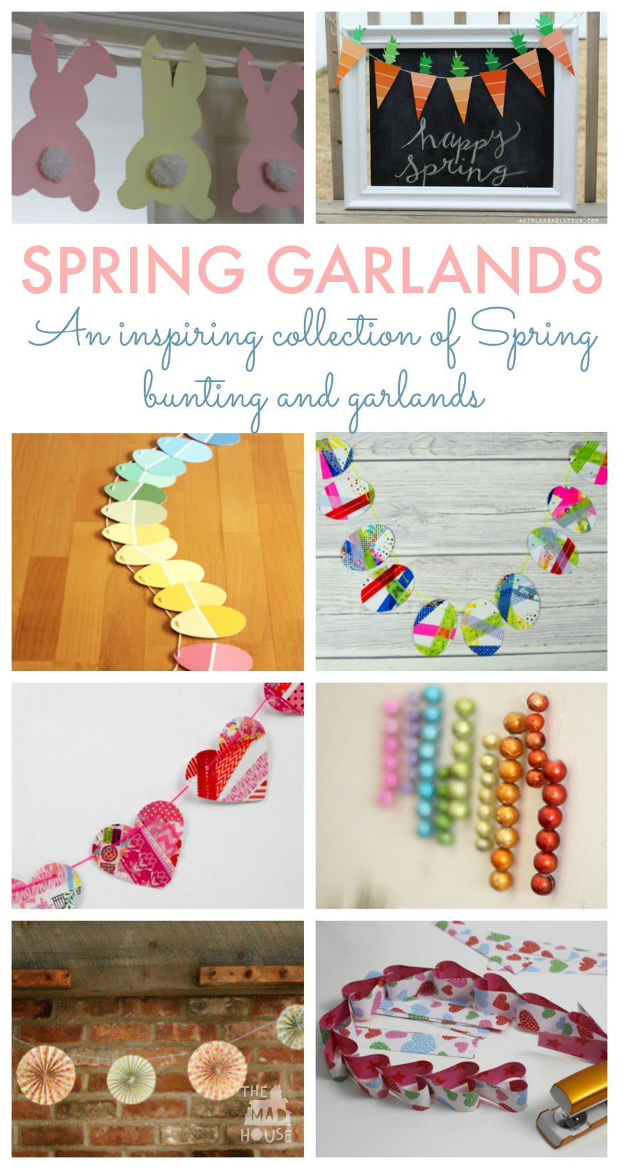 Celebrate Spring with this selection of DIY garlands and bunting. A wonderful collection of bunting and garlands for Spring