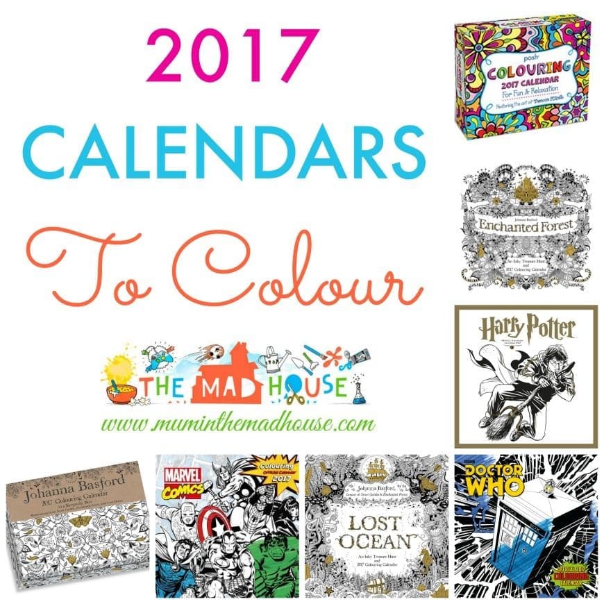 2017 Calendars to colour