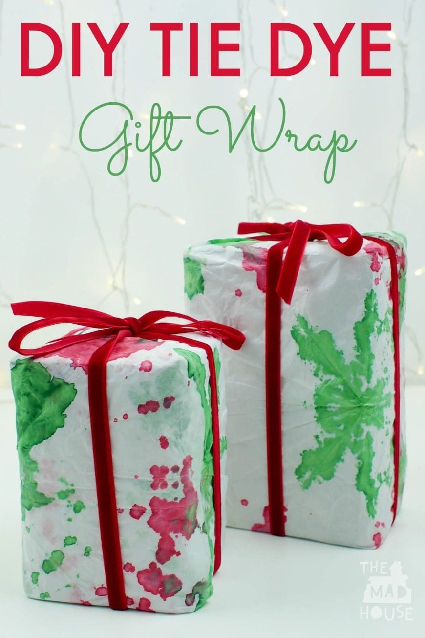 This DIY tie dye gift wrap is such a simple, fun process art activity. Make unique gift wrap with this fab tutorial. A great kids craft.