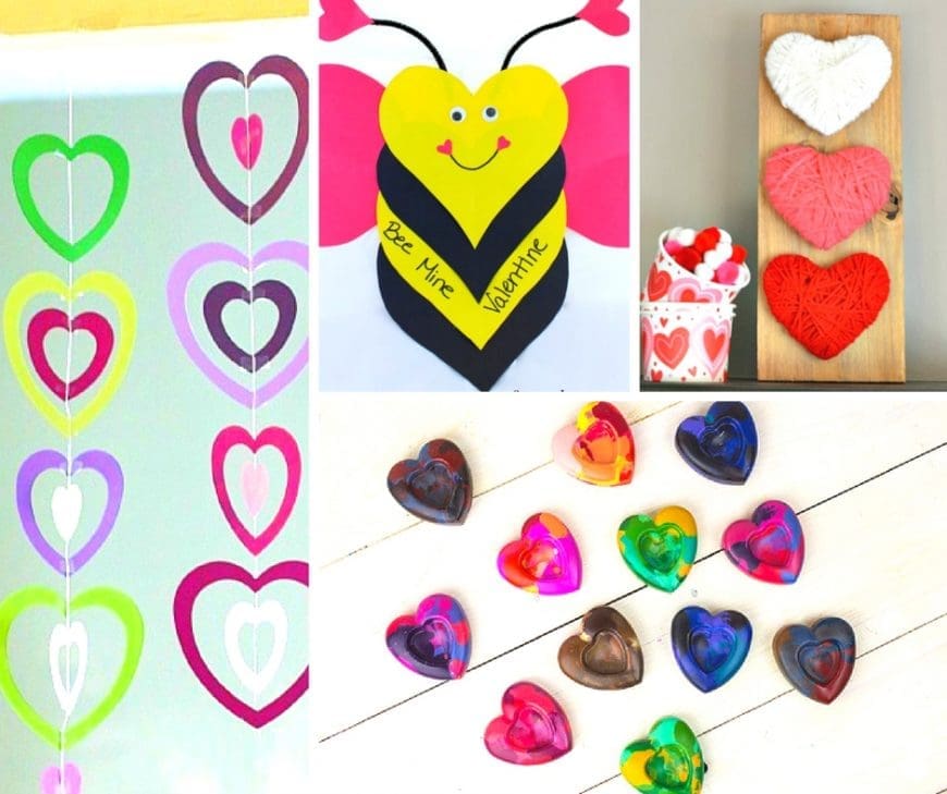 20 Cute and Fun Valentine's Day Heart Crafts. Share the love with these fantastic achievable DIY heart crafts for kids of all ages. 