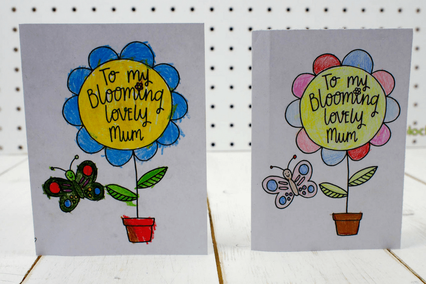 free printable Mother's Day cards to colour