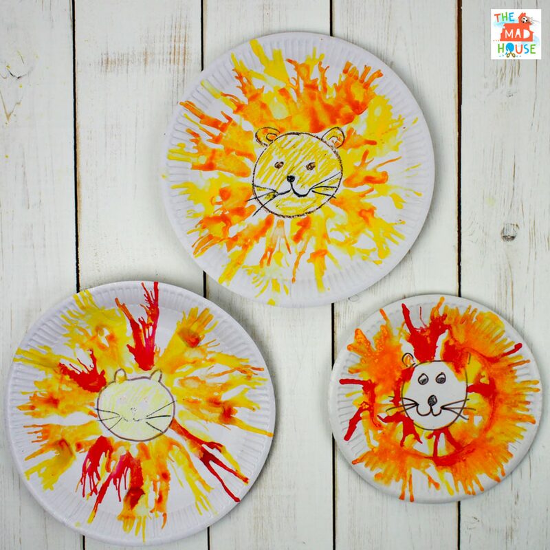 Make your own Blow Art Paper Plate Lion