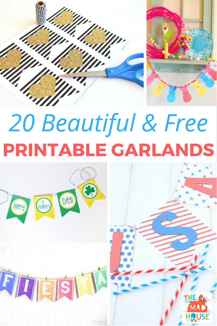 Decorate your home with this fab beautiful and free printable garlands.  An inexpensive way to celebrate or decorate for the season