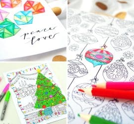 These beautiful fun and free Christmas adult colouring pages make wonderful seasonal decorations or you could turn them into Christmas cards